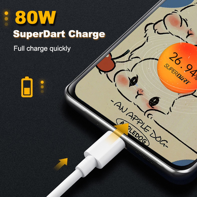 Realme Cable Original 80W 65W 33W Usb Type C Super Dart Vooc Charger Wire Realme Gt NEO 3T 3 2 Pro C55 C53 C51 8 10 11 pro plus. 