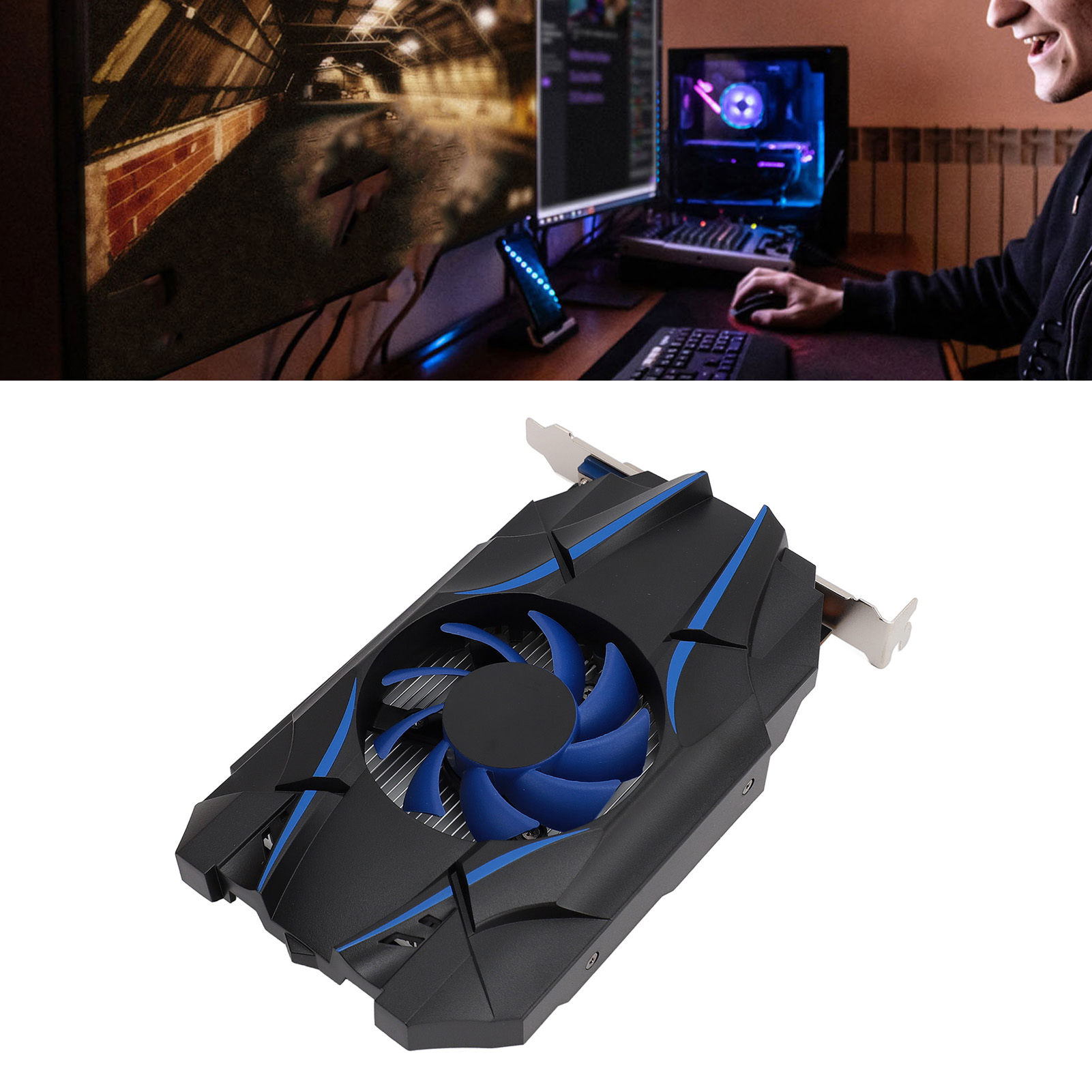 GT1030 2GD5 Graphics Card VGA Support DirectX 12 Graphics Card PCI Express 2.0 16X Easy To Install HD Multimedia Interface for Desktop. 