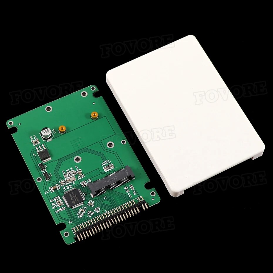 44PIN mSATA to 2.5 IDE HDD SSD mSATA to PATA Adapter Converter Card with Case 10*7*0.9cm. 