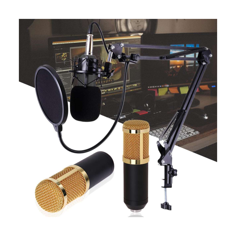 BM800 Professional Microphone Combo with V8 Live Sound Card. 