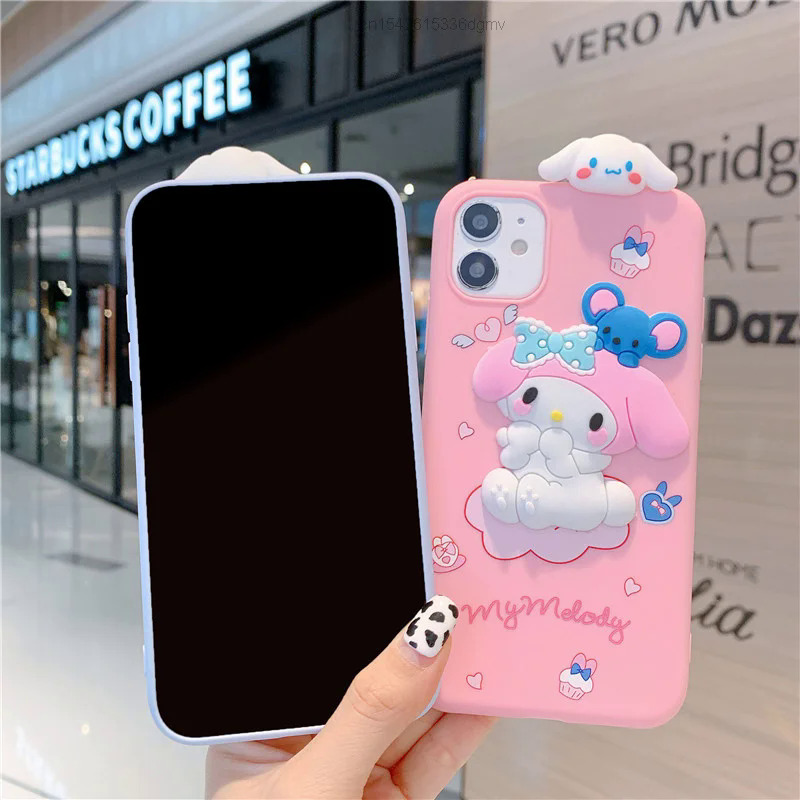 【Healer DingD】 Sanrio Cartoon Doll Cinnamoroll My Melody Cell Phone Case For IPhone 12 12Pro 12ProMax 11 Pro Max X XS XR 8 7 Plus Soft Covers. 