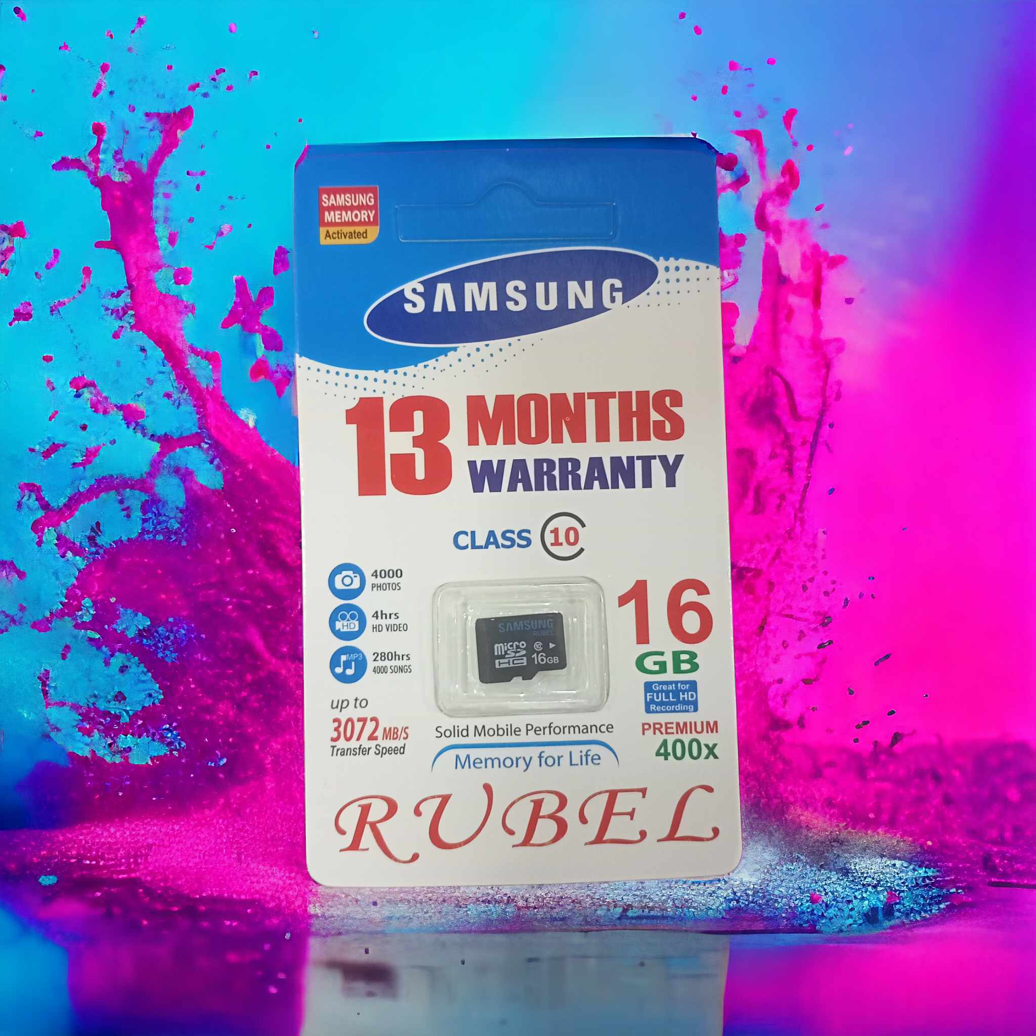 16GB Micro SD Memory Card For Mobile (Memory for Life) PREMIUM 400x