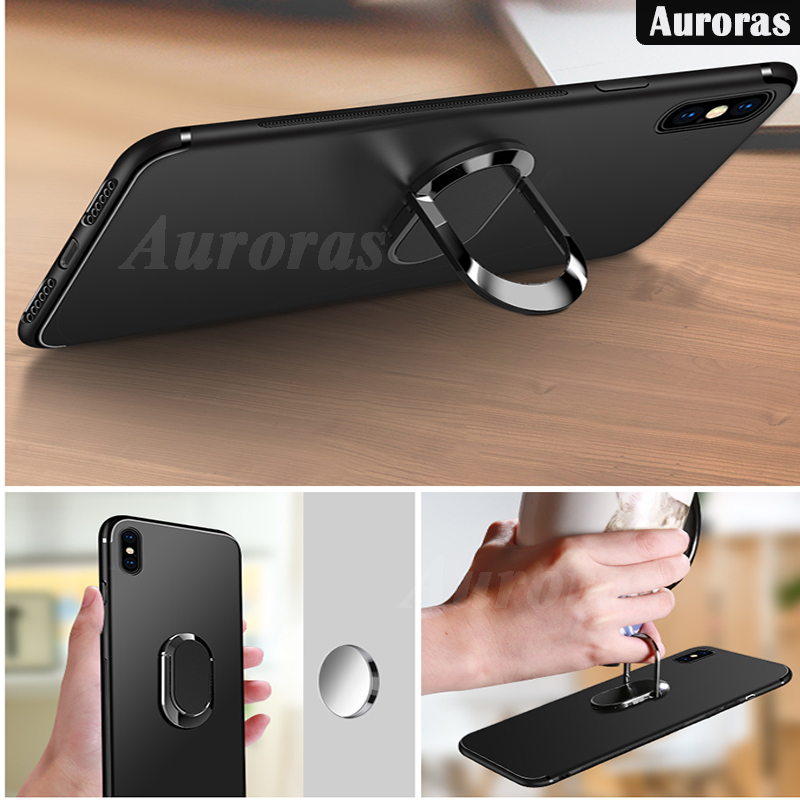 Phone cover For Sharp Aquos R8 Pro case shell Soft Silicone Metal Ring Kickstand Bracket 360 Degree Rotation Car Holder For Sharp Aquos R8S Pro Cases Housing. 
