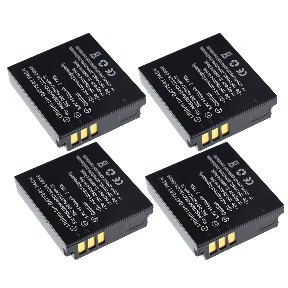 2PCS DMW-BCC12 CGA-S005 S005E DB60 NP70 Camera Battery For PANASONIC FX10 FX12 FX50 FX07 FX100 FX150 FX180 LX1 LX2 LX3. 