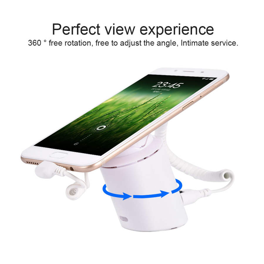 360° Rotation Cell Phone Anti-theft Display Devices Security Store Stand Charger. 