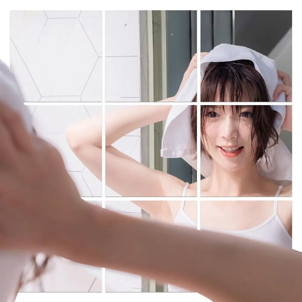 Cuttable Flexible Mirror Sheets Unbreakable Large Size PET Plastic Mirror Sheet Non Glass Square Square Wall Mounted Mirror