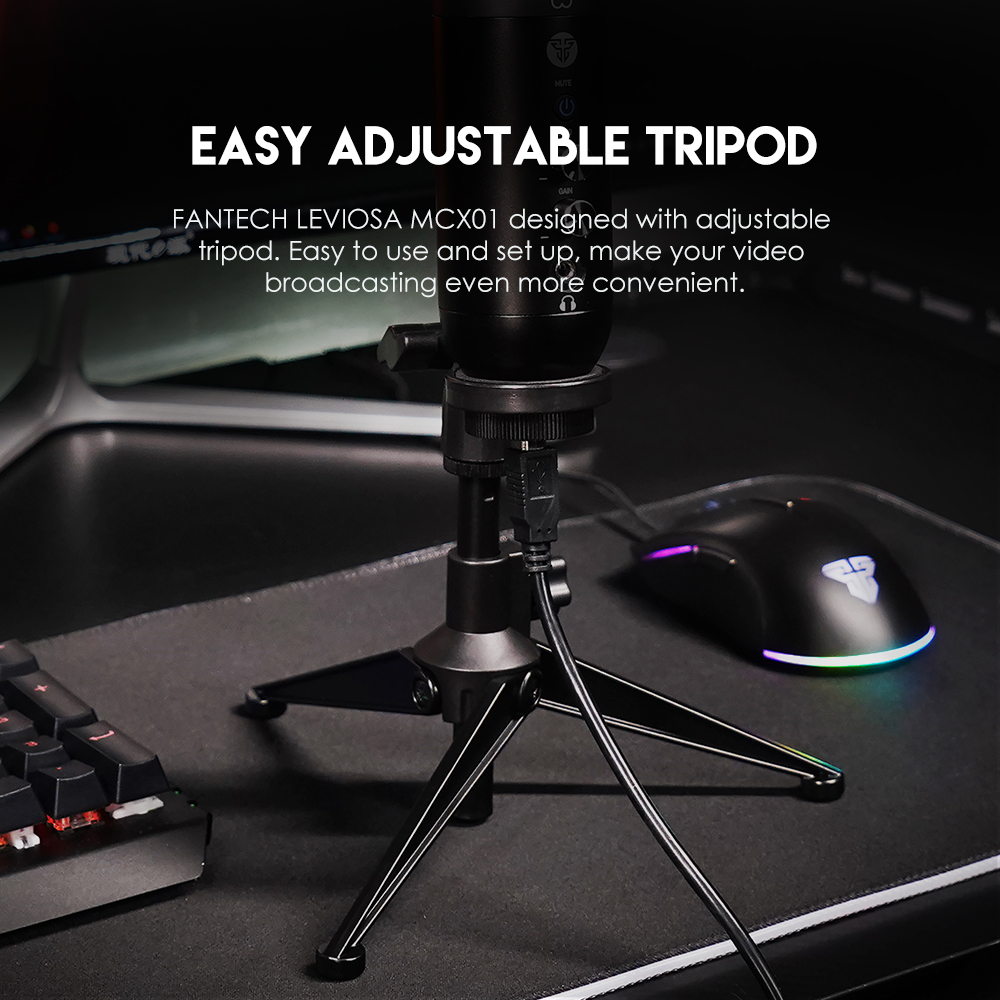 FANTECH MCX01 Leviosa RGB USB Condenser Gaming Microphone. 