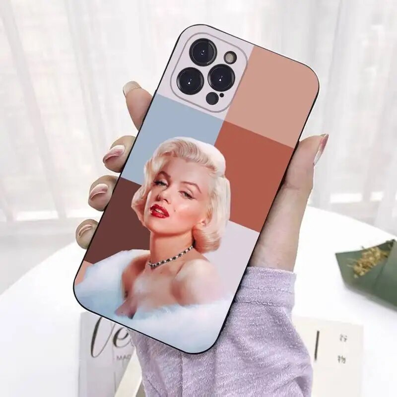 Marilyn Monroe Phone Case For iPhone 8 7 6 6S Plus X SE 2020 XR XS 14 11 12 13 Mini Pro Max Mobile Case. 