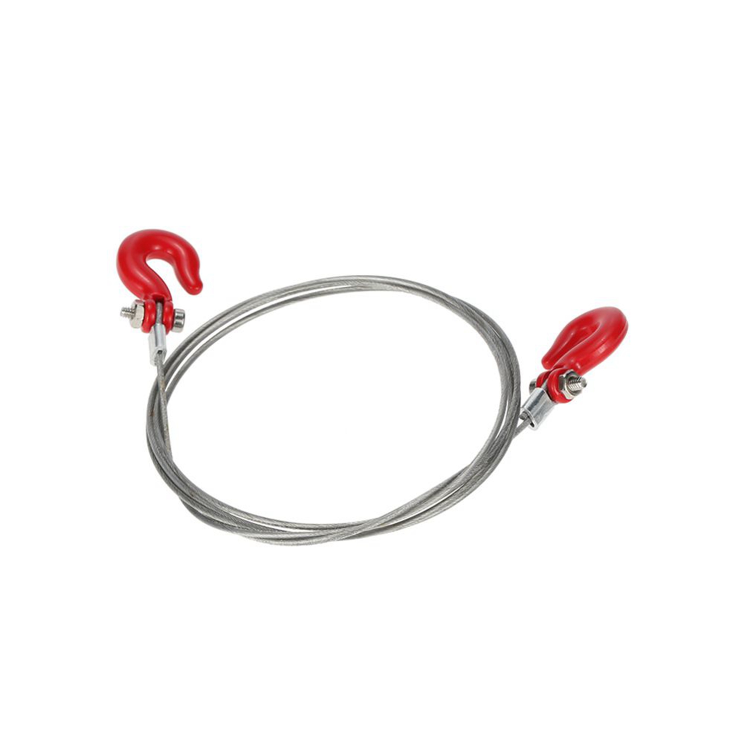1 Pair Trailer Hook 1: 10 Scale Accessory for RC Crawler SCX-10 Truck & 1 Pcs 1: 10 RC Crawler Accessories Metal Trailer Wire Rope Tow Rope for RC Car 1/10 D90 Axial SCX10 Truck. 