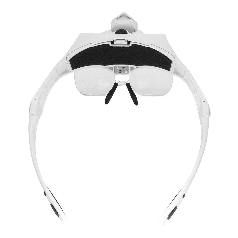 5 Lens 1.0X-3.5X Adjustable Bracket Headband Glasses Magnifier Loupe with 2 LED Lights and USB Charge Goggles Magnifying Tool Rechargeable LED Magnifying Glasses. 
