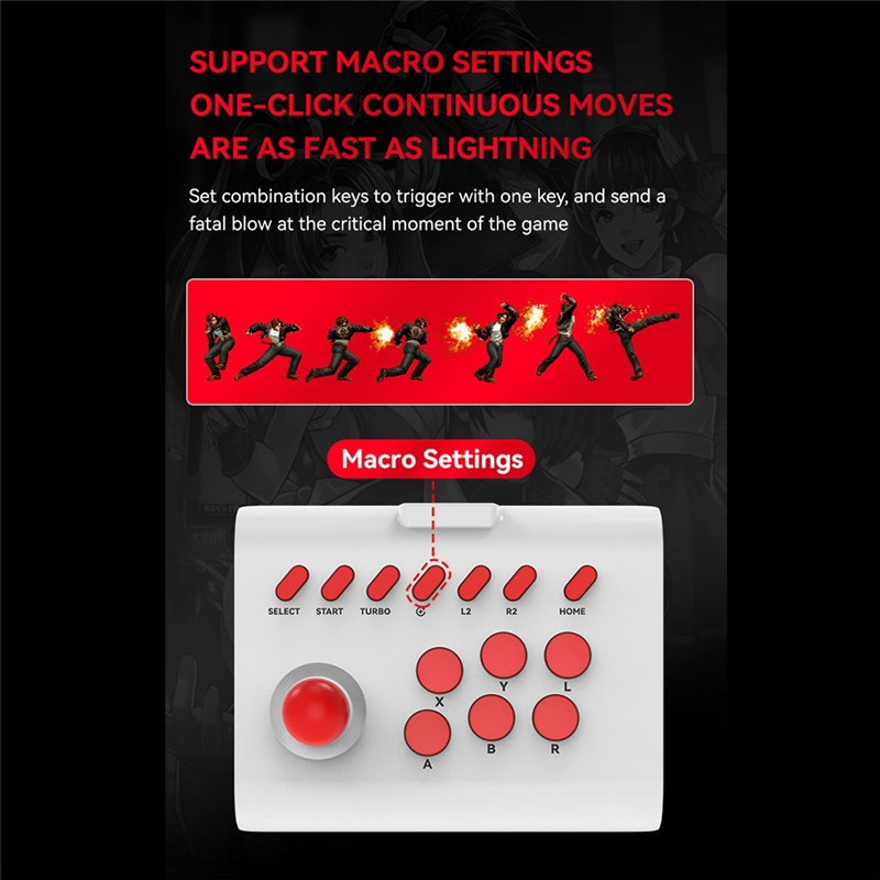 Wireless Arcade Game Console Bluetooth Joystick Controller for Nintendo Switch PS4 PS3 Pandora Box PC Mobile Phone Durable E. 