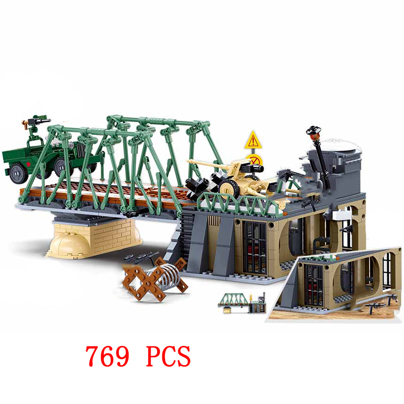Sluban Normandy Landings Ww2 Military Vehicle Bunker Building Blocks Germany UK US World War I Ii Army Tank Plane Sets Luhuai CVC. 