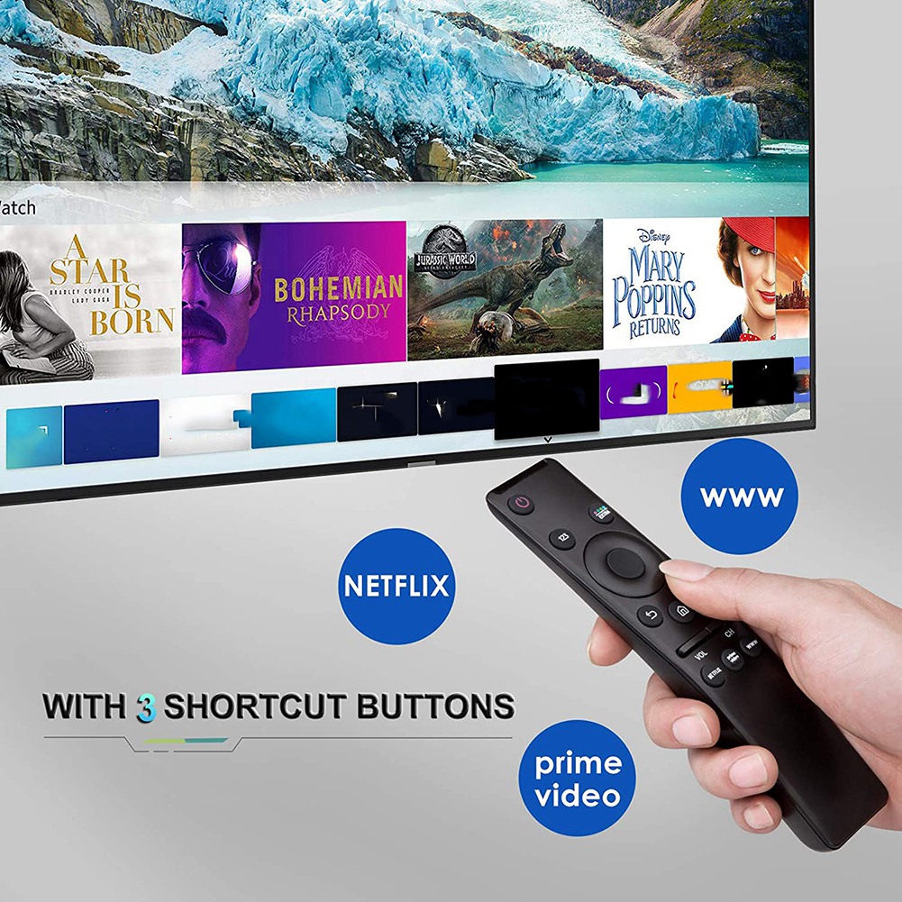 Universal Remote Control for Samsung TV LED QLED UHD HDR LCD Frame HDTV 4K 8K 3D Smart TV, with Buttons for Netflix, WWW. 