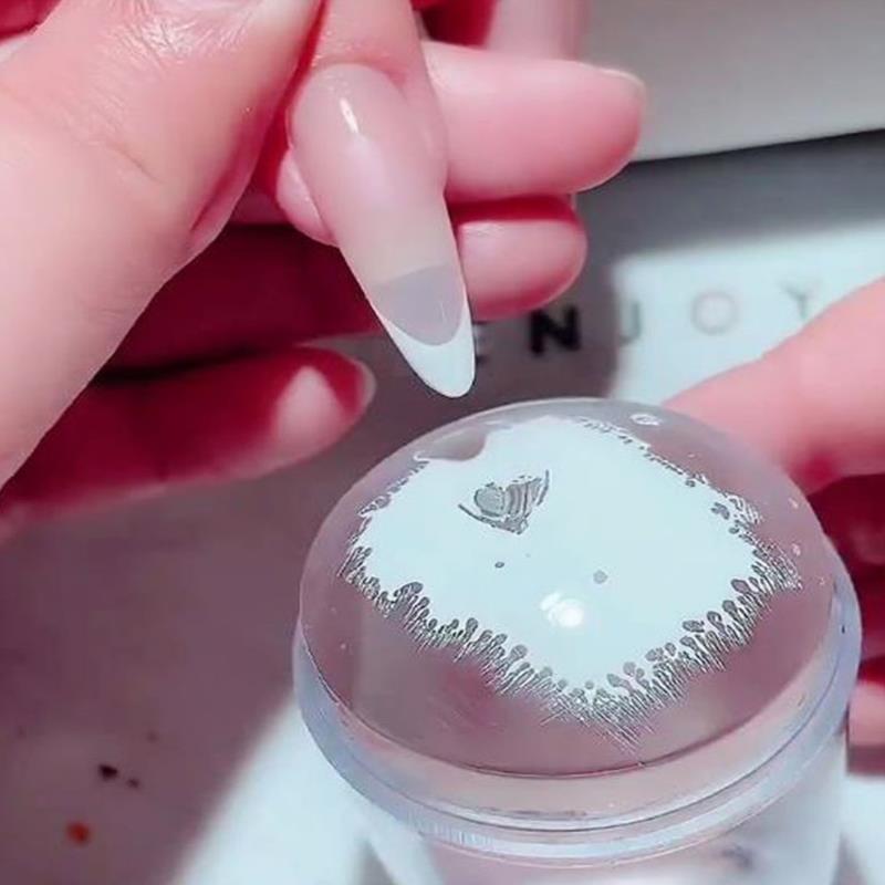 Easy-French Nail Stamper Monocle Jelly Print Silicone Transfer Print Scraper. 