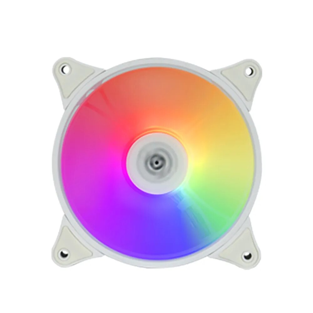 Aigo AR12 White 120mm Cooling Fan RGB 3pin 5v aura sync 12cm pc computer Cooler argb Silent Case Fan with Controller. 