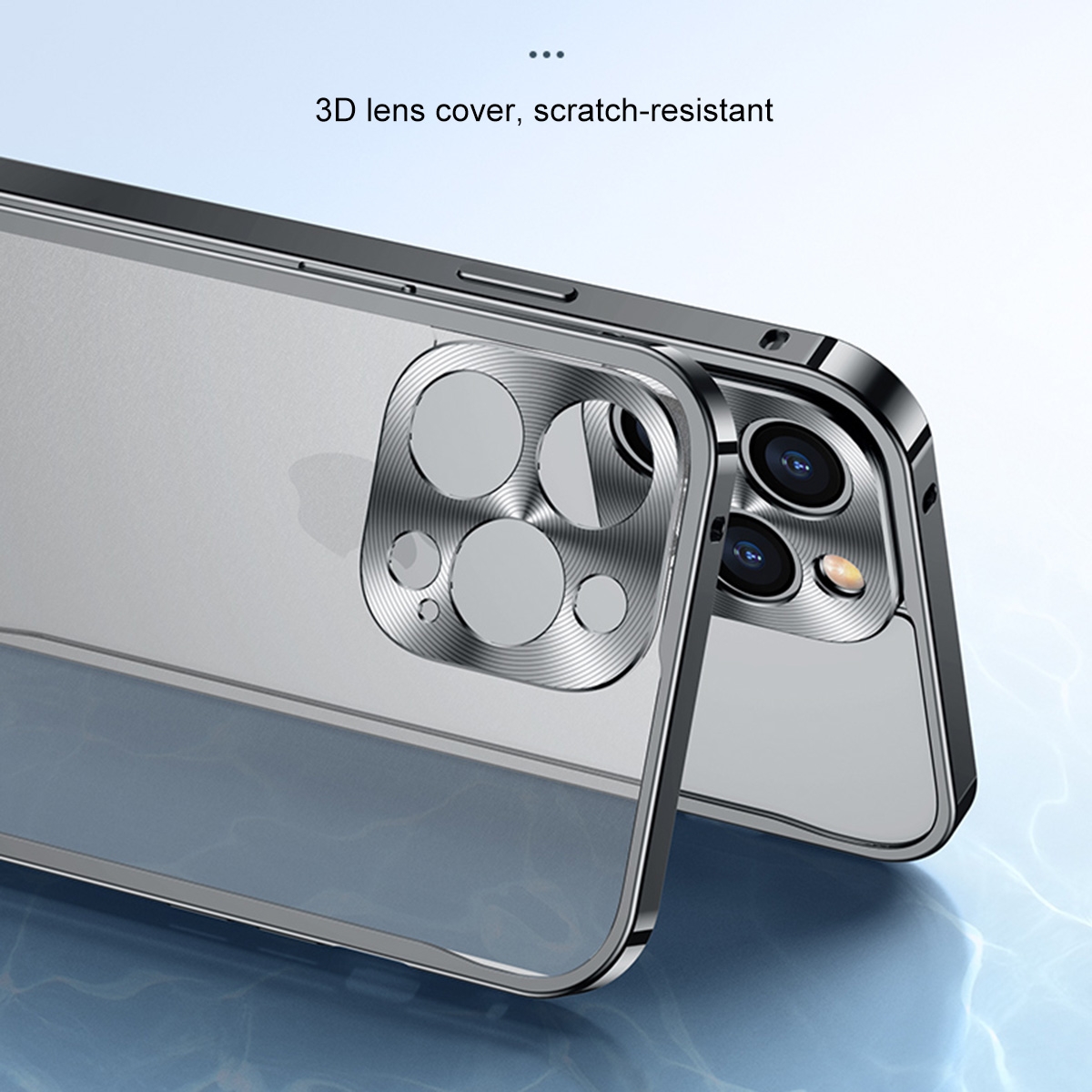 Metal Frame Frosted PC Shockproof Phone Case For iPhone 12 Pro Max. 