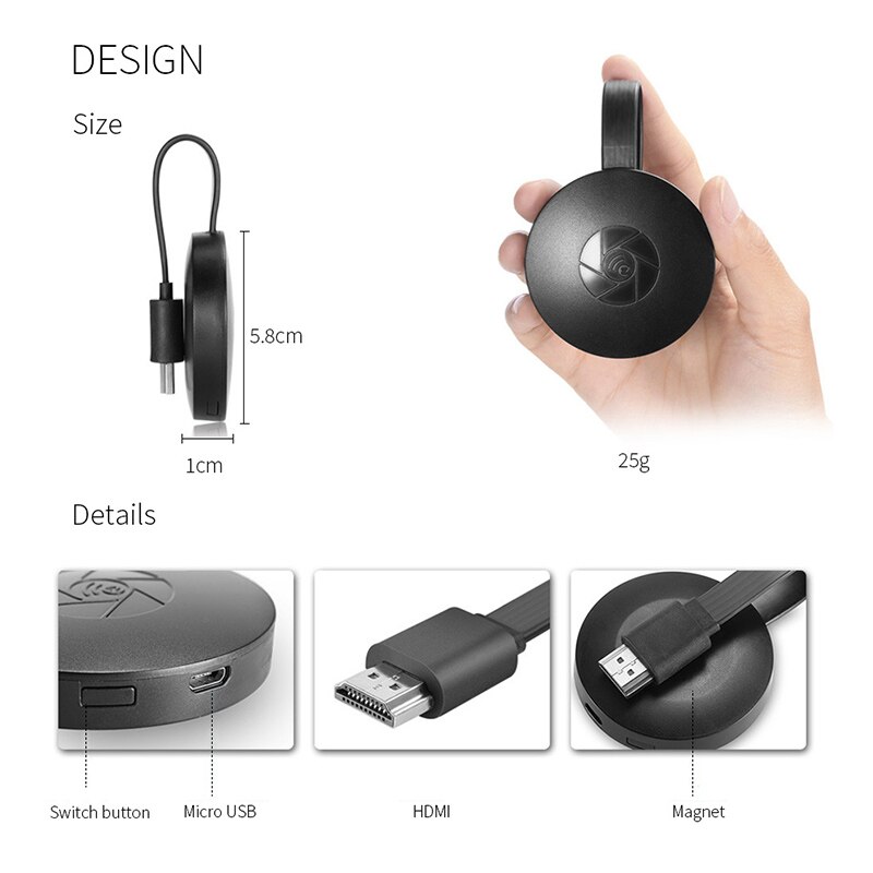 For MiraScreen TV Stick  Crome Cast HDMI-compatible  Display  For IOS Android Mirror Screen  Stick Mini PC. 