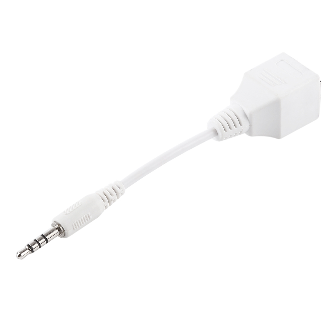 CAT5 RJ45 Socket to 3.5mm 4 Pole Male Plug Audio Ethernet LAN Network Adapter, Total Length: about 13cm. 