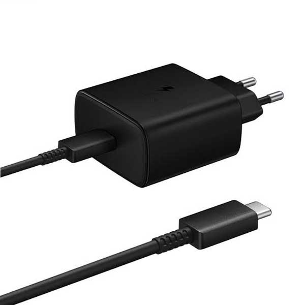 Samsung 45W PD Super Fast Charger 2.0 with Type C to Type C data cable. 45 watt fast charger samsung. 