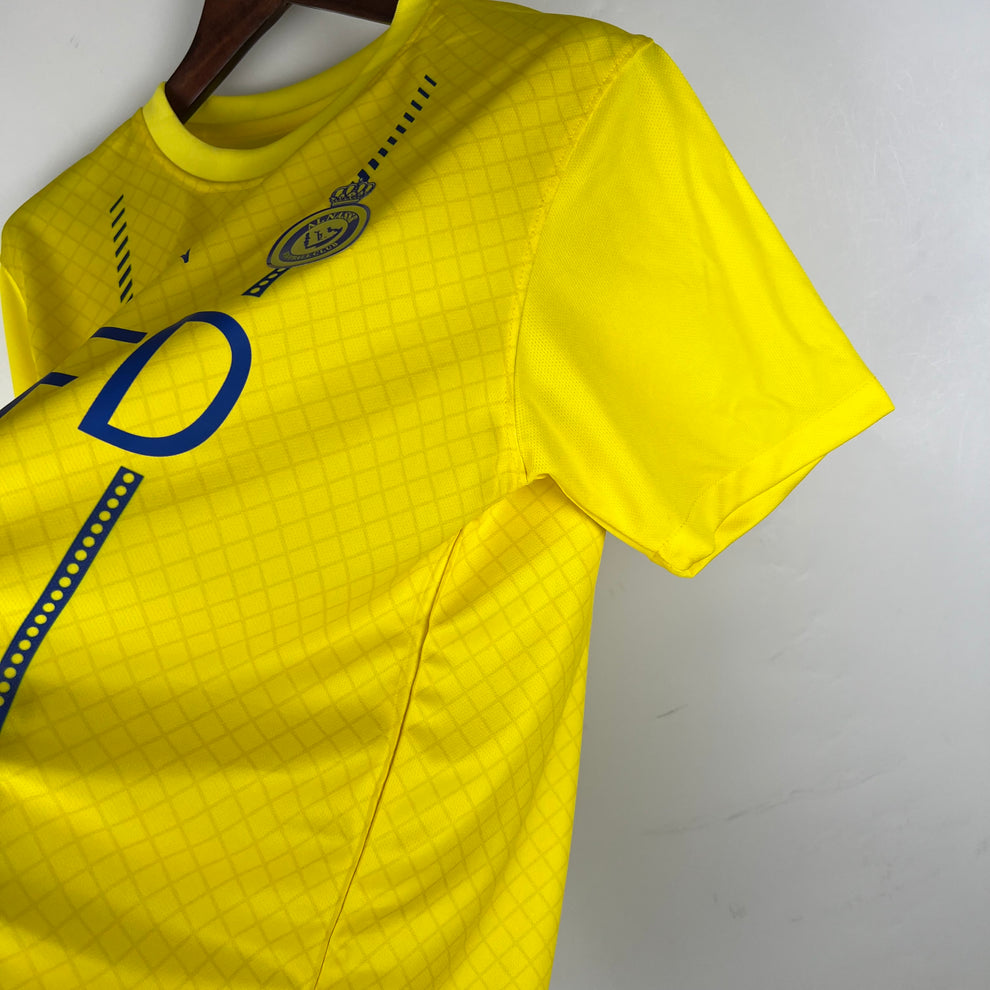 Al Nassr Home Jersey - Show Your Support For Al Nassr With This Premium-Quality Home Jersey For The 2023-24 Season - Featuring Ronaldo'S New Jersey Design. 