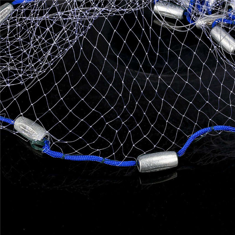 2pcs 8Ft Full Spread Nylon Filament Fish Net Easy Throw Fishing for Hand Cast. 