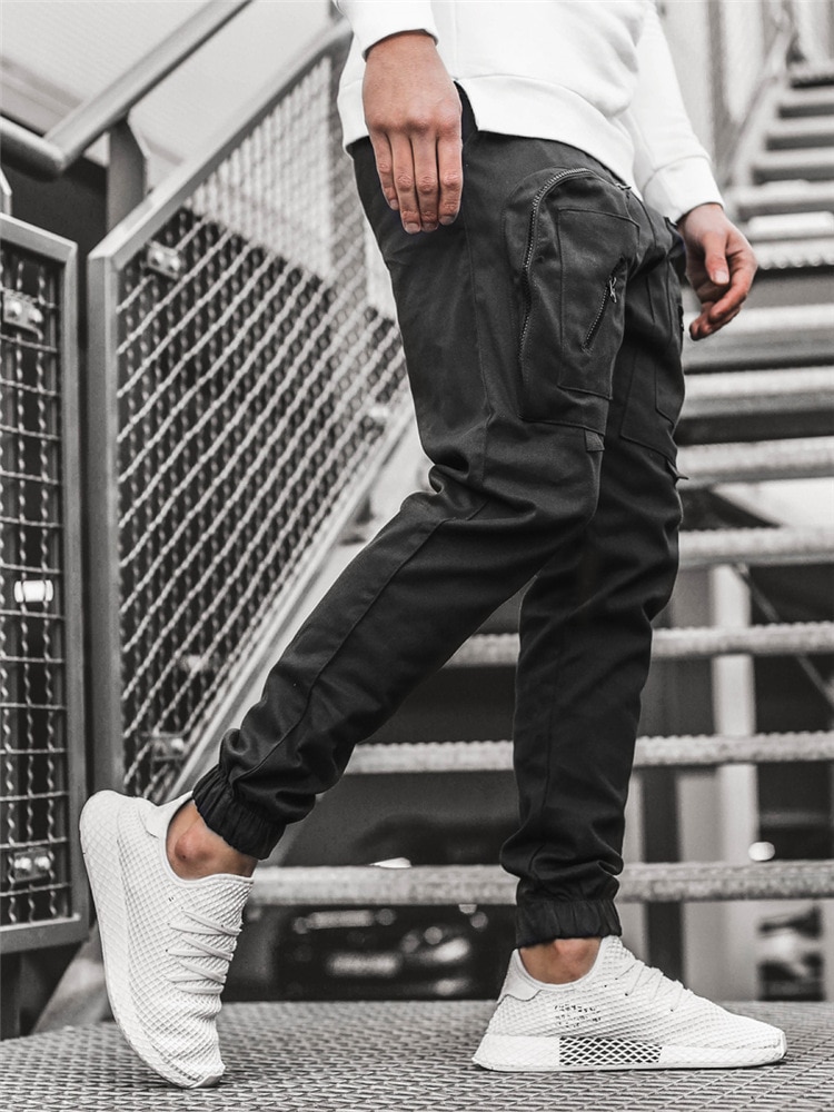 Men Cargo Pants Multi-Pocket Sweatpants Harem Joggers Cargo pants Travel appointment Trousers Hop Casual Male Trousers. 