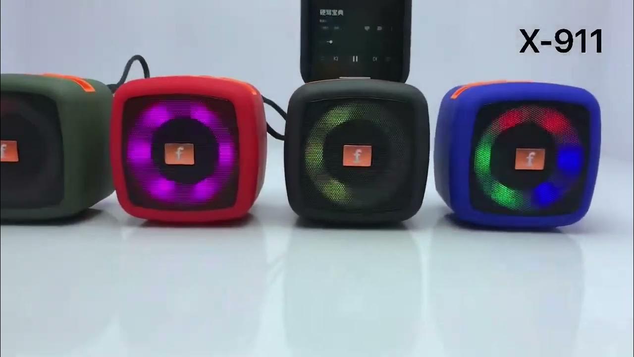 Wireless Portable Rechargeable Mini Disco Speaker X-911 with Bluetooth, FM Radio, AUX, TF Memory Card Reader and USB Pen Drive. 