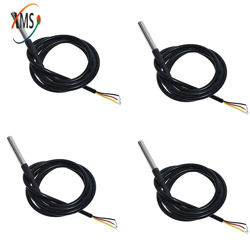 2 Pcs DS18b20 Sensor Temperatura 1M 2M 3M DS1820 Pacote De Aço Inoxidável Impermeável 18B20 0.37CM 1M 2M 3M. 