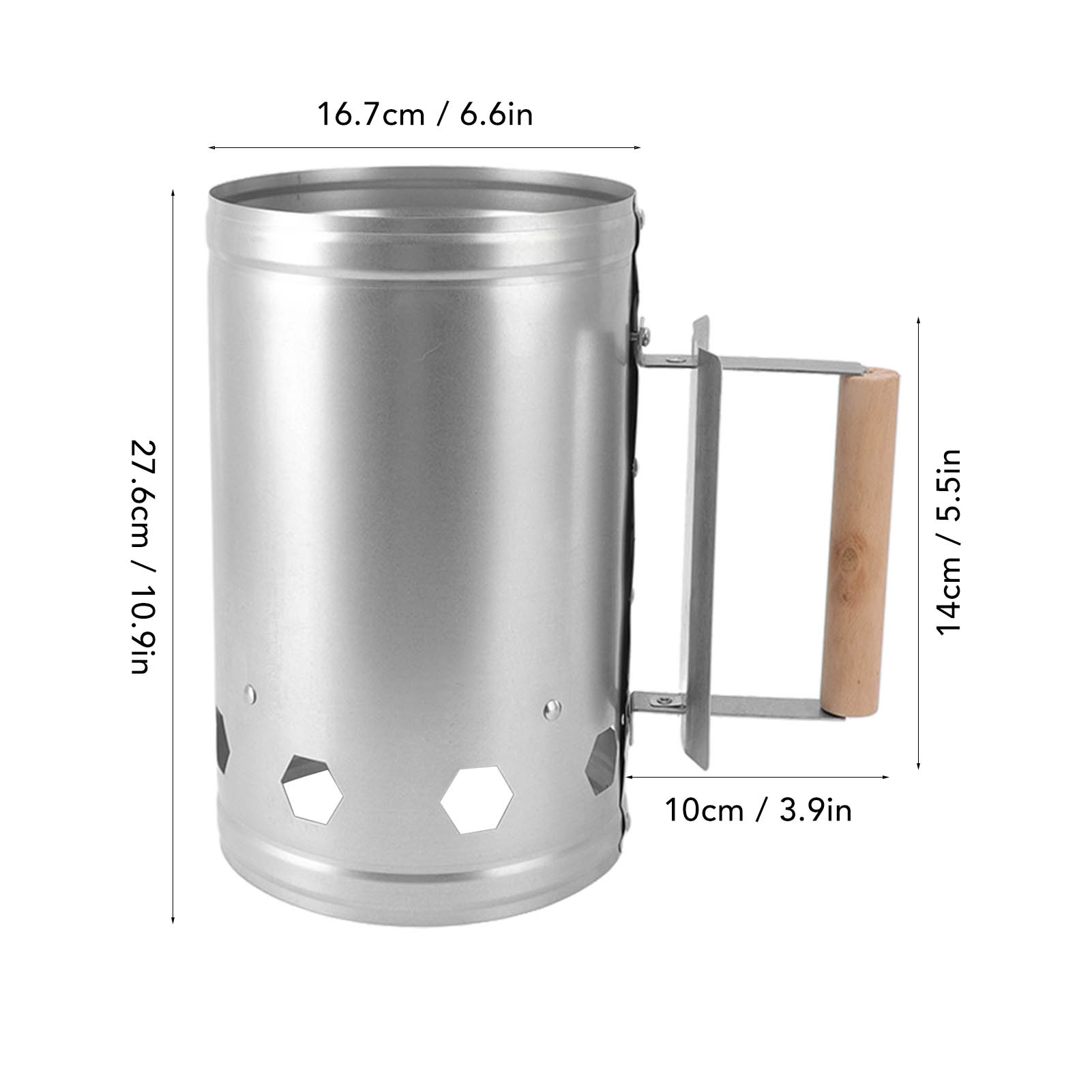 Barbecue Chimney Starter Professional Grill Chimney Starter Round with Quick Release Trigger for BBQ for Picnic. 