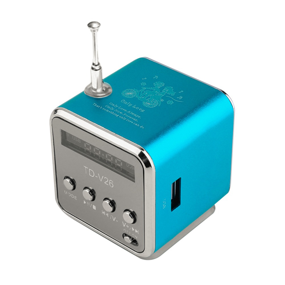 TD-V26 Portable Mini Speaker with LED Display Screen Bluetooth 5.0 FM Radio Receiver Function Laptop MP3 Player Soundbar TF Card. 