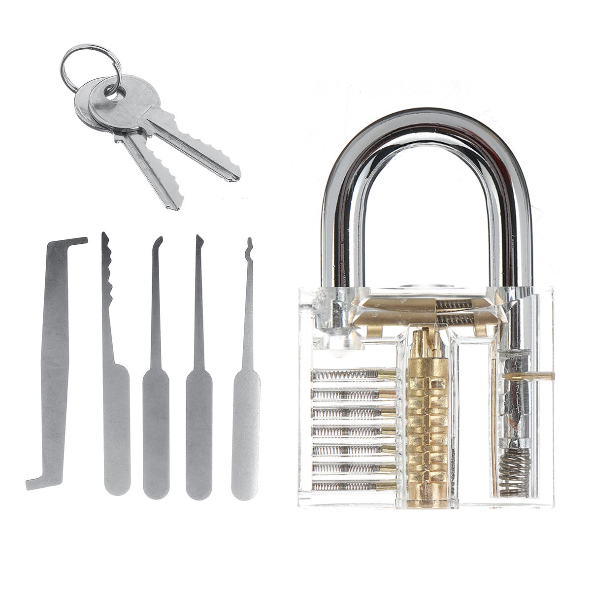 5 PCS Locksmith Practice Key Extraction Padlock Kit. 