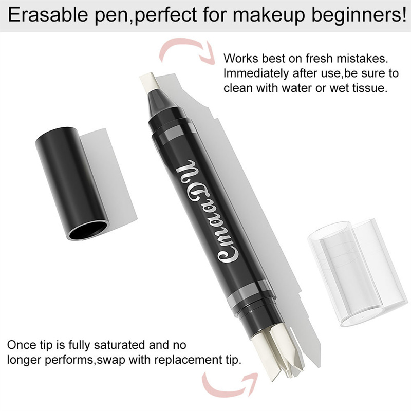 Face correction pen for eyes, eyebrows, lip liner, makeup correction pen, eraser stick, white square eyeliner remover, eraser for eyebrows, lips and Shapewear. 