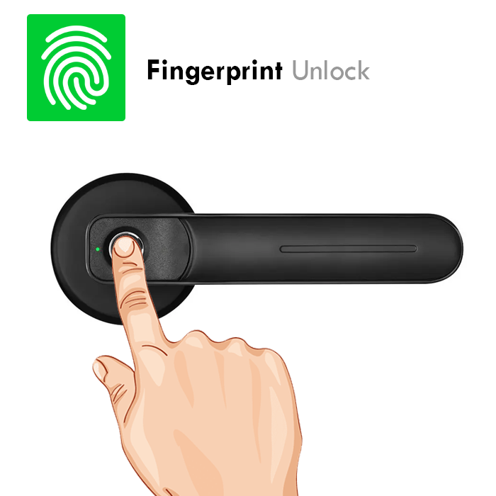 Smart Door Lock For Bedroom Zymak BDL250X Bedroom Door Lock With Fingerprint Tuya App And Key Biometric Door Lock Fingerprint Door Lock. 