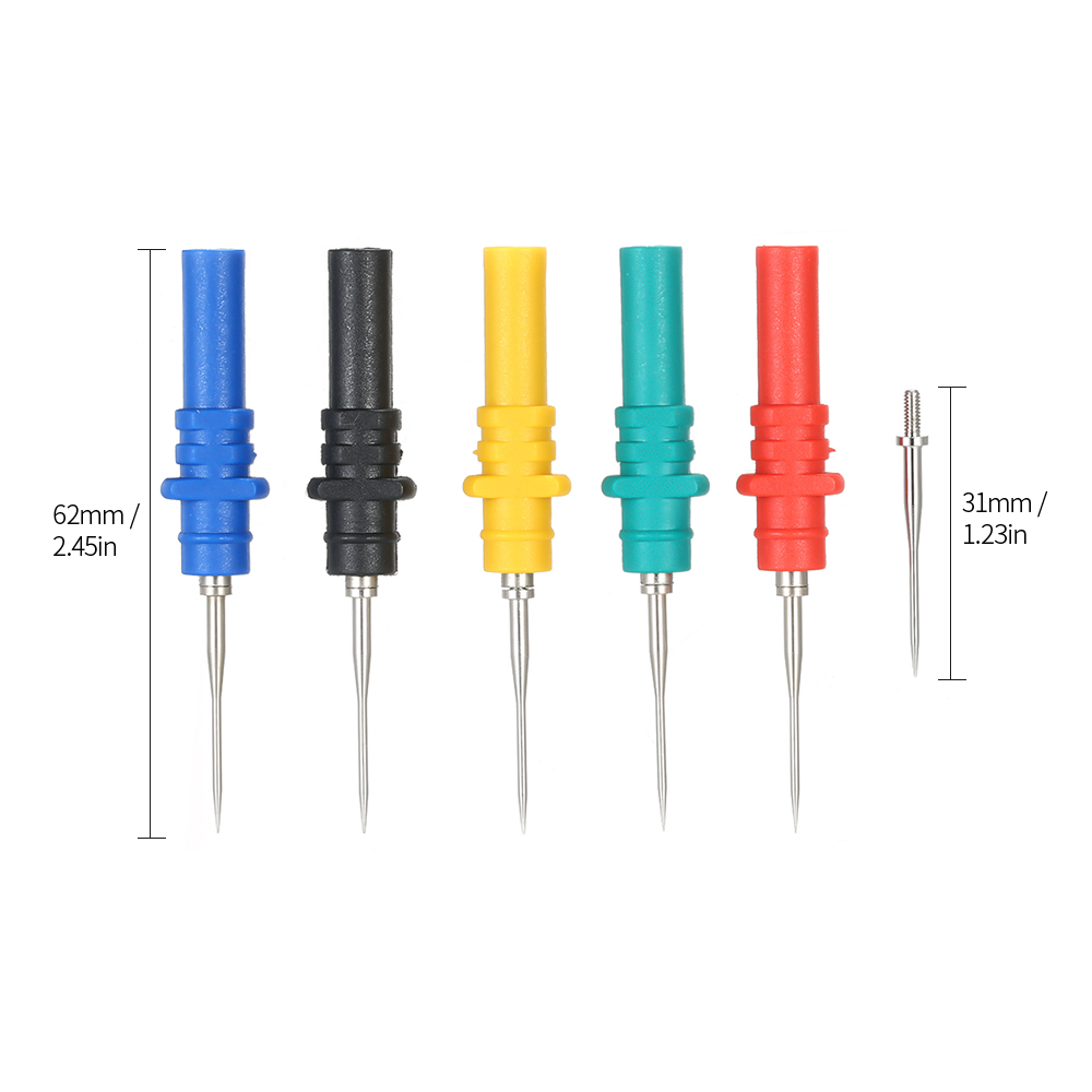 5pcs Oscilloscope Probe Pins Set Upgraded Version HT307 Automotive Test Accessories Back Pinning Probes Handheld Oscilloscope Probe Needle Oscilloscope Accessories. 