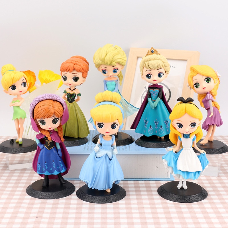 Disney Alice Adventures In Wonderland 6pcs/set Cartoon Anime Action Figure  Toys PVC Collectible Model Dolls Decoration Gifts