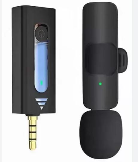 K35 Single Wireless Microphone 3.5mm Supported for Camera, Sound card, Smartphone (Single Mic, single receiver). 