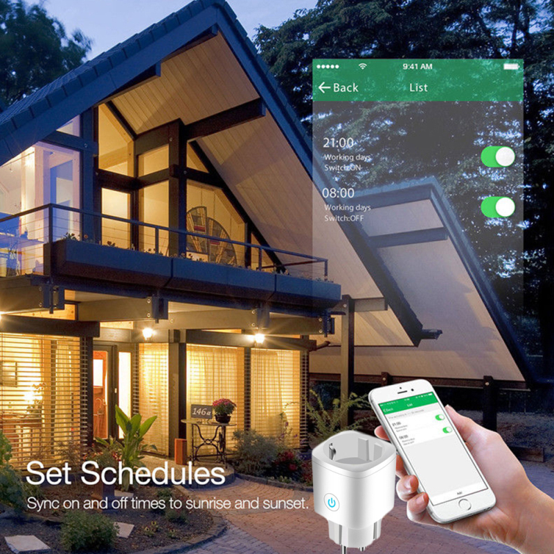 WiFi Smart Plug Outlet Tuya Remote Control Home Appliances Home Automation System Works with Alexa Google Home No Hub Required. 