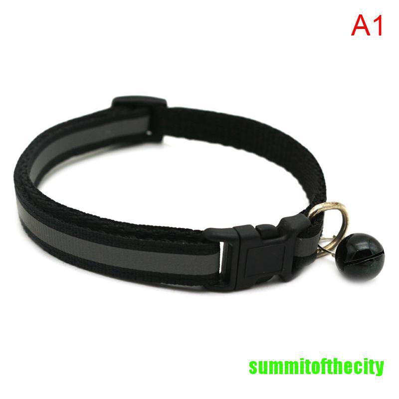 [SUMMd] Nylon Reflective Personalized Dog Collars Custom Pet Puppy Cat ID Collar Tag MQL. 