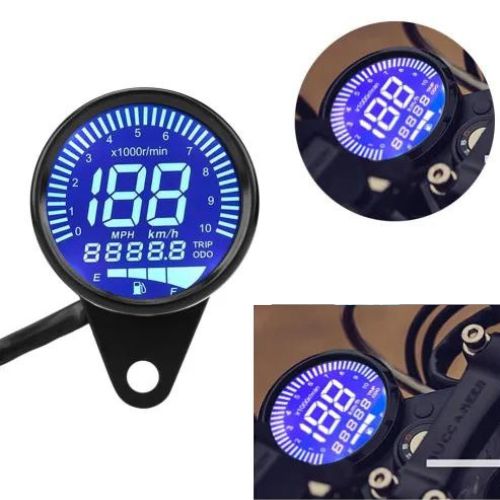 Digital Speed Meter for motorcycle Universal 12V Motorcycle Instrument Modified Digital Motorbike Speedometer Tachometer Gauge LCD Display