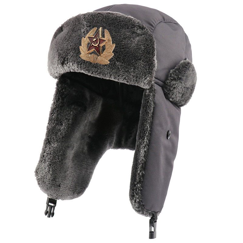 Badge Russia Ushanka Hat Waterproof 