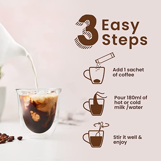 Bevzilla 10 Instant Coffee Powder Sachets(Assorted) 100grm each gluten free. 