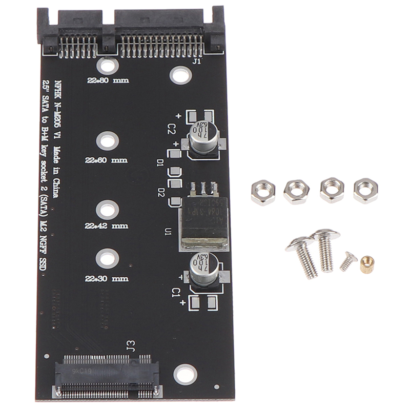 1pcs M.2 NVME SSD Convert Adapter Card NVME/AHCI SSD Upgraded Kit For SATA Revision I/II/III (1.5/3.0/6.0 Gbps). 