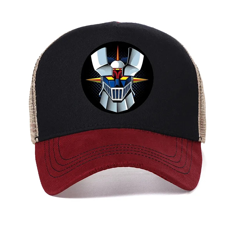 mazinger z anime movie robot hat men's Goldorak baseball cap Japanese Cartoon Summer Mesh breathable Snapback hats