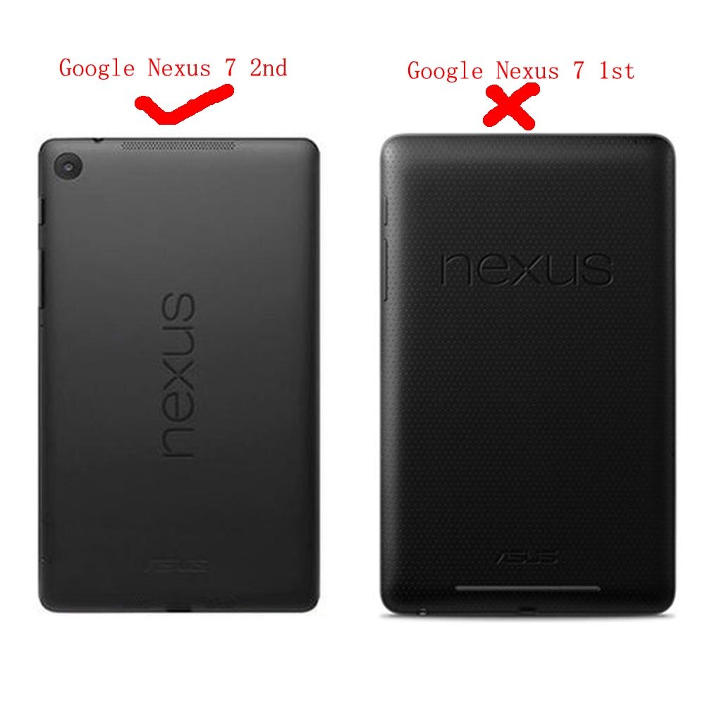 【VisioN Shop】Protect pu Leather Smart Flip folio Cover Case for Google Nexus 7 2nd 2013 model with Auto Sleep ( Not for 1st generation 2012). 