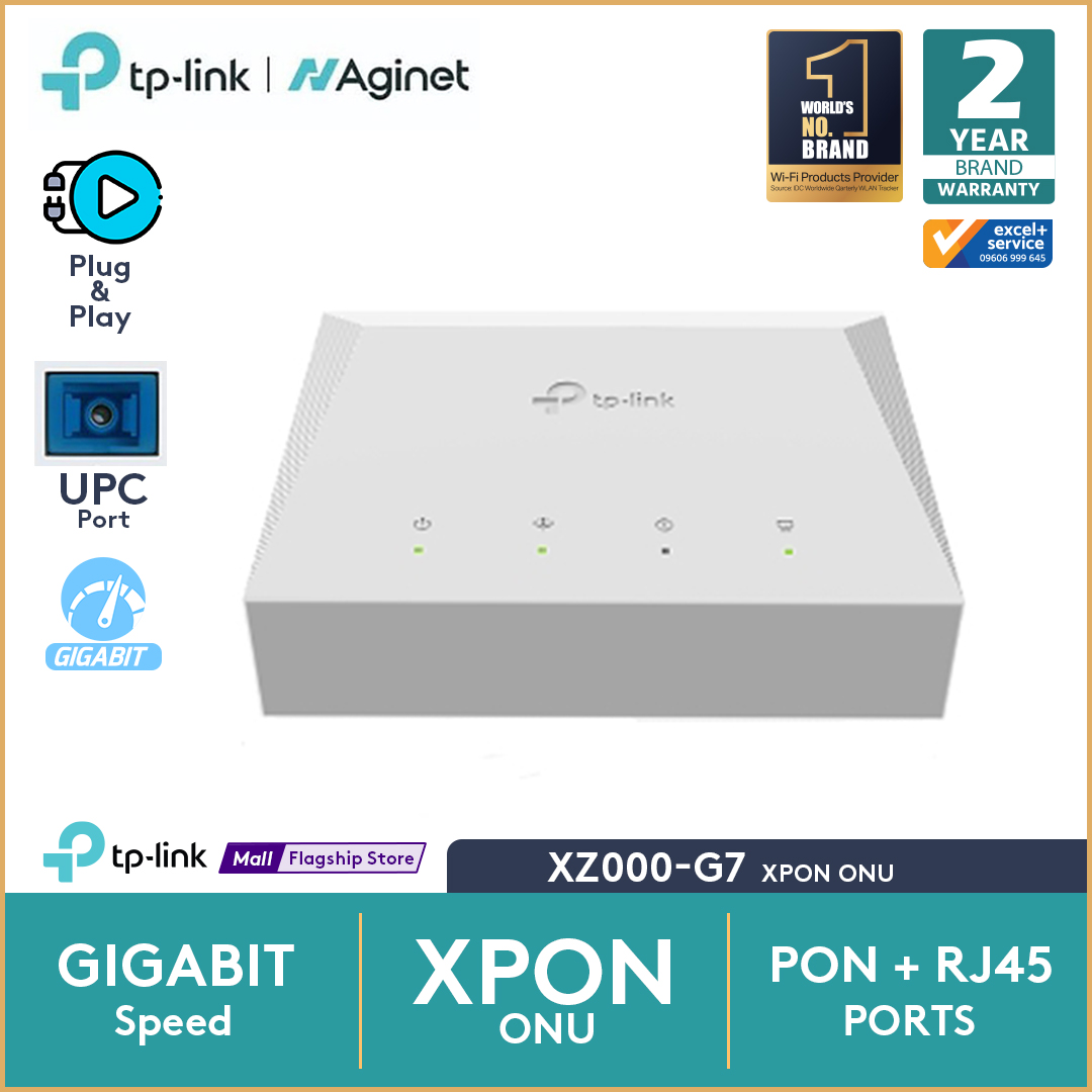 TP-Link ONU XZ000-G7 1-Port UPC Port Gigabit XPON Terminal EPON+GPON onu. 