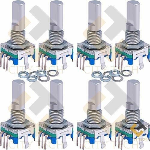 Half Shaft 20mm Rotary Encoder Code Switch Digital Potentiometer 20 Pulse Mechanical Rotary Encoder Flat Shaft Through Hole. 