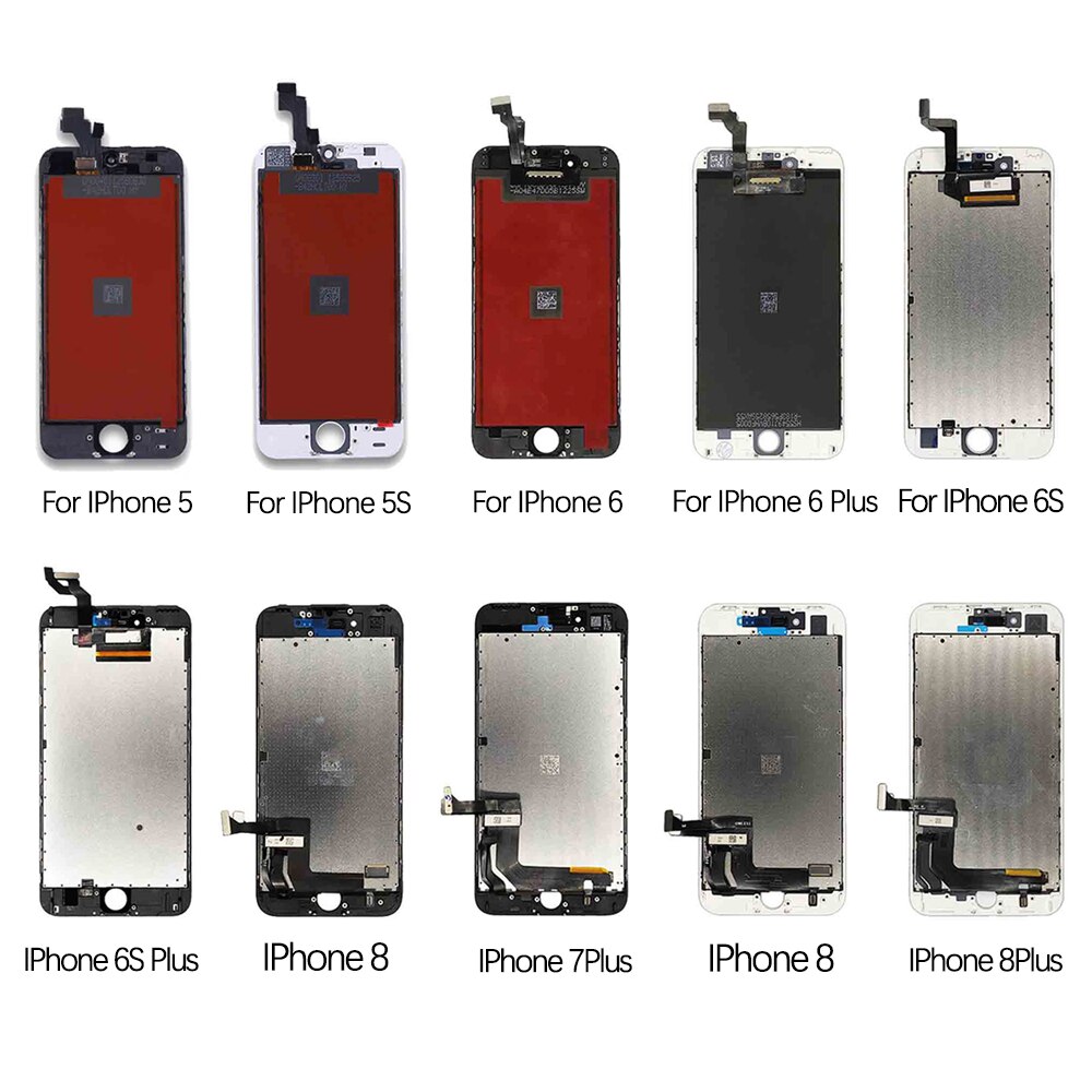 LCD Display For iPhone 5 5C 5S SE 6 6S 7 8 Plus Touch Screen Replacement For iphone 7G 7P 8G 8 Plus No Dead Pixel+Tempered Glass. 