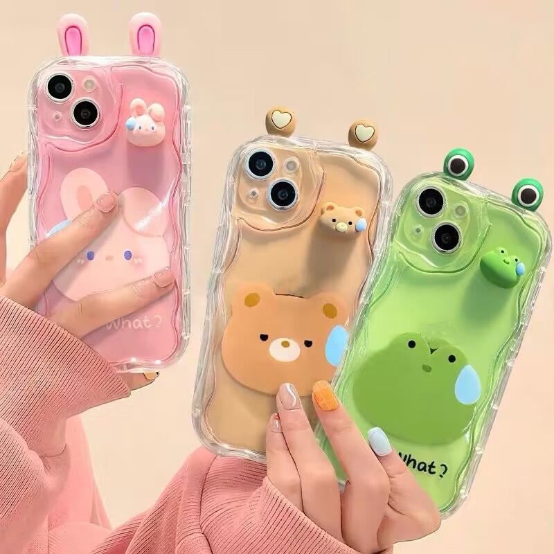 3D Ugly Frog Eyes Phone Cases for Xiaomi Redmi Note 13 Pro 12 8 11 10 9 12 Pro Plus 12S 13C 12C 10C 9C 9A A2 A3 Wavy Case Cover. 