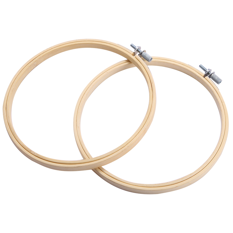 12 Pieces 7 Inch Wooden Embroidery Hoops Bulk Bamboo Circle Cross Stitch Hoop Round Ring for Art Craft Handy Sewing. 