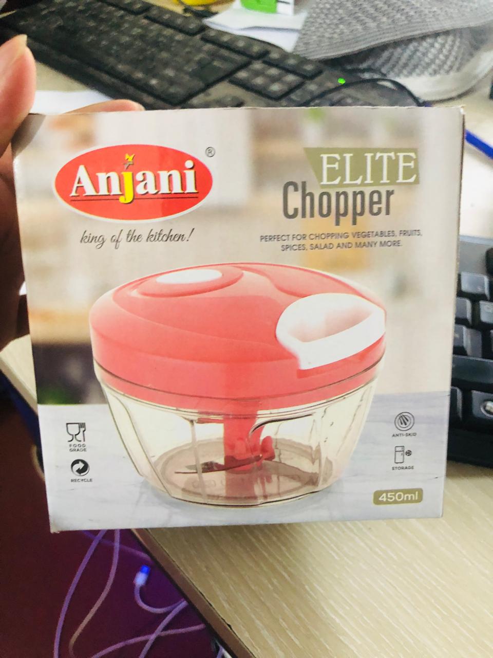 Anjani Elite Manual Food Chopper – 450ml. 